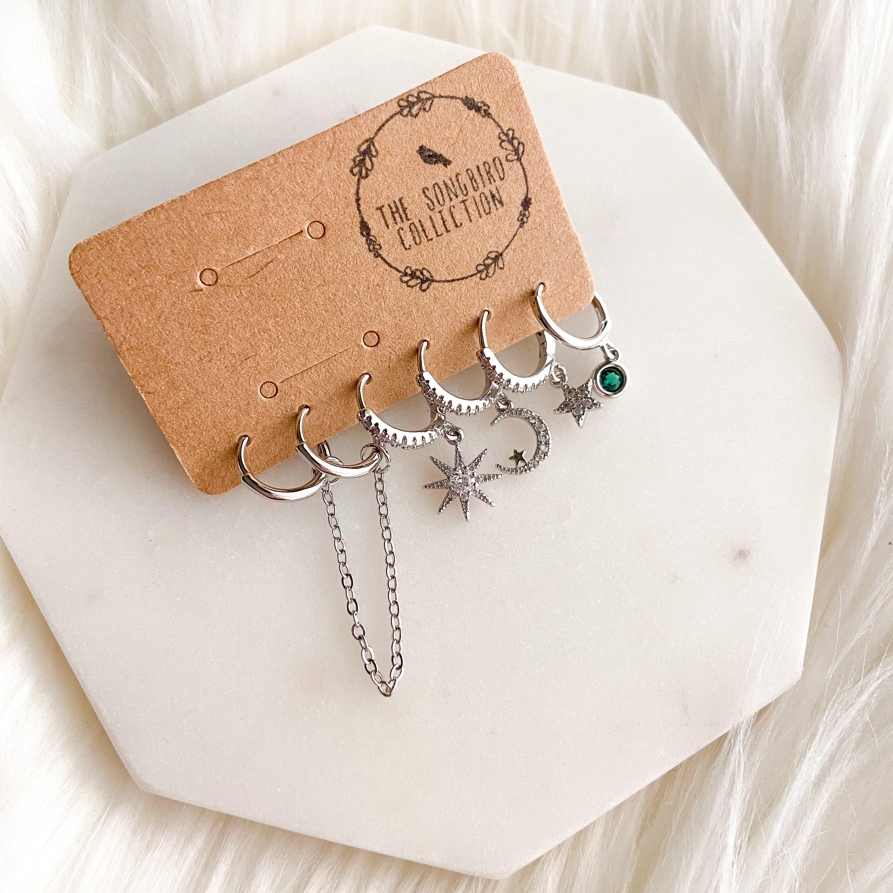 6 Piece Celestial Huggies Earring Set - LAST CHANCE! - Image 8