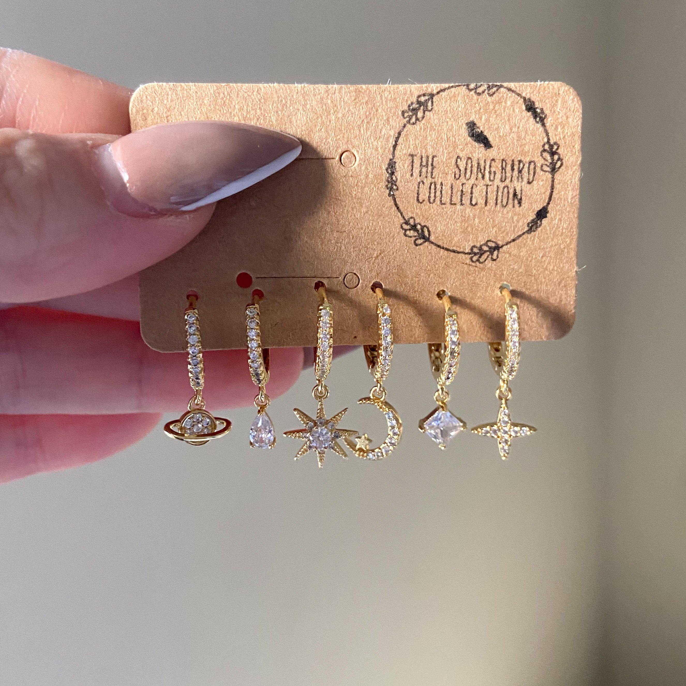 6 Piece Galaxy Huggies Earring Set - LAST CHANCE! - Image 10