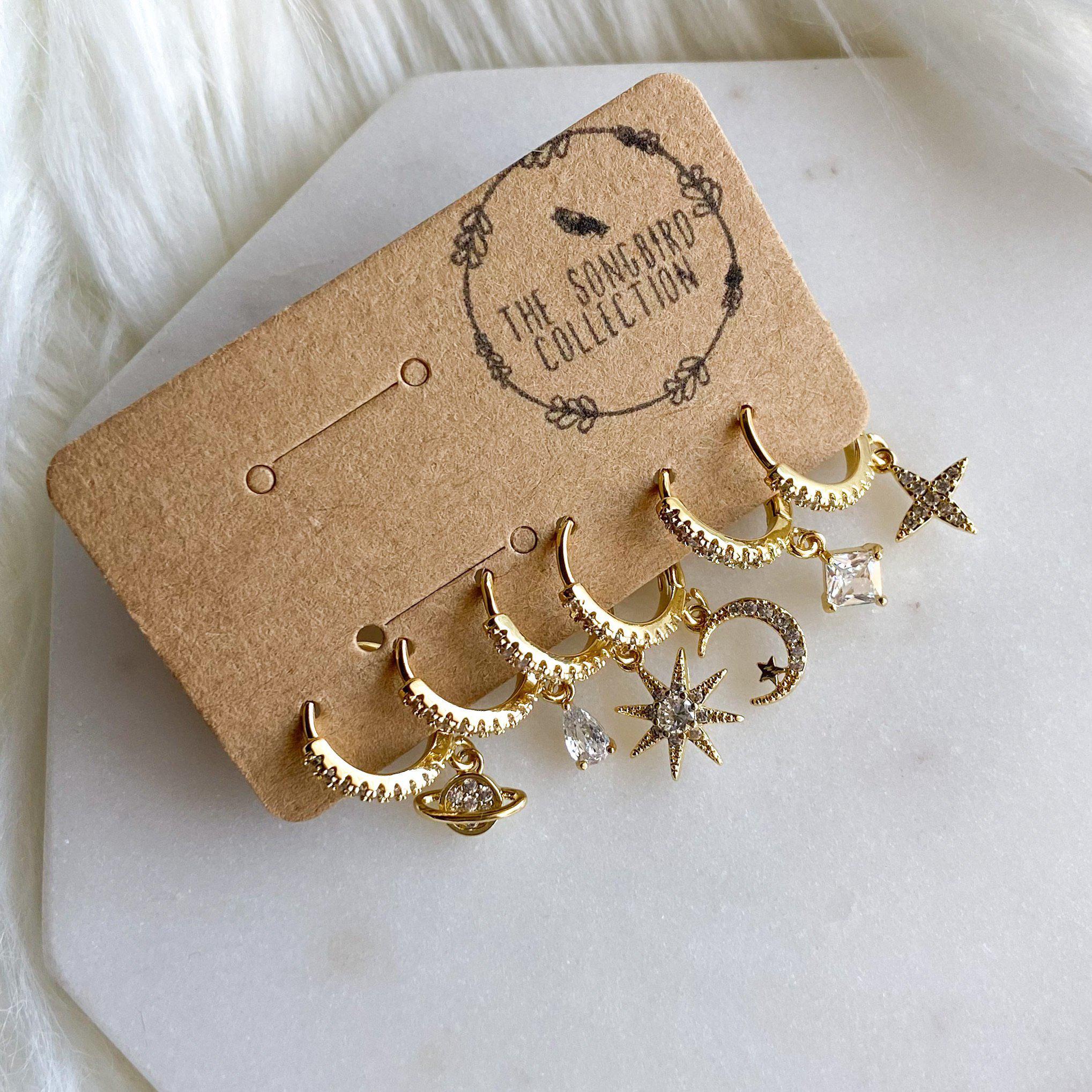 6 Piece Galaxy Huggies Earring Set - LAST CHANCE! - Image 6