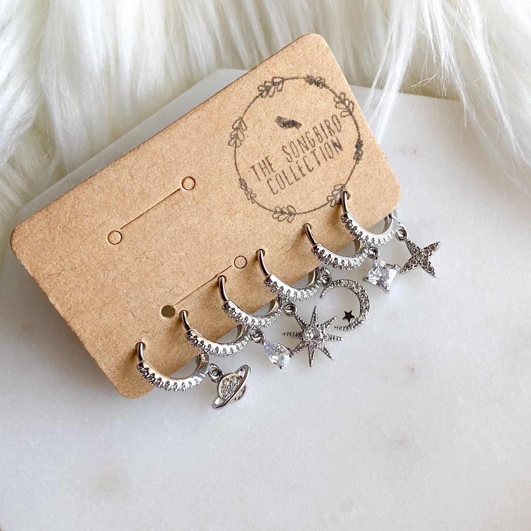6 Piece Galaxy Huggies Earring Set - LAST CHANCE! - Image 8