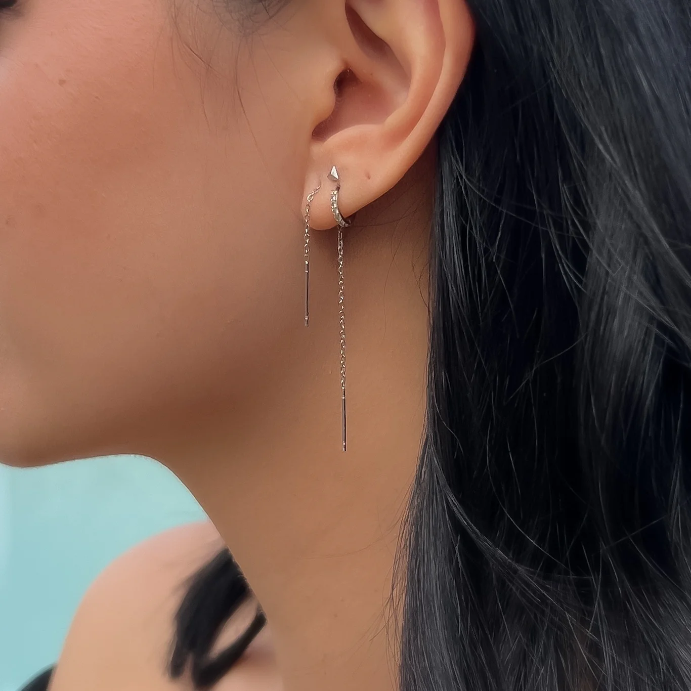 Allie Threader Earrings - Image 2