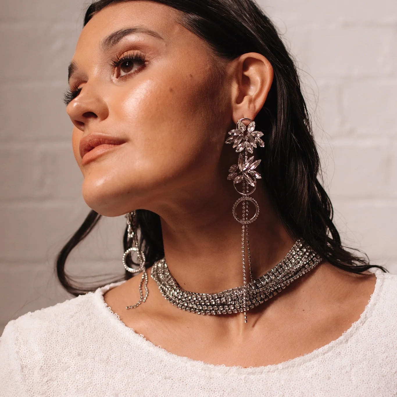 Amaryllis Rhinestone Earrings - Image 9