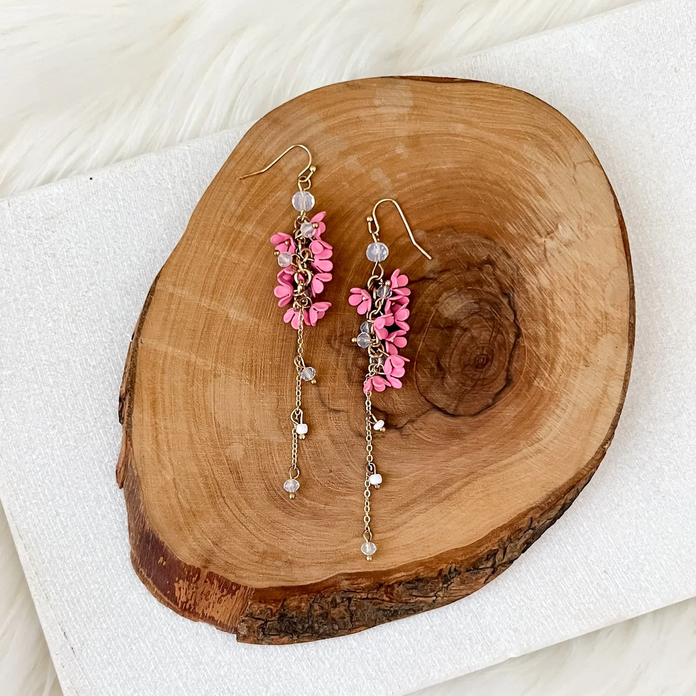 Angelica Flower Drop Earrings - 4 Colors LAST CHANCE! - Image 4