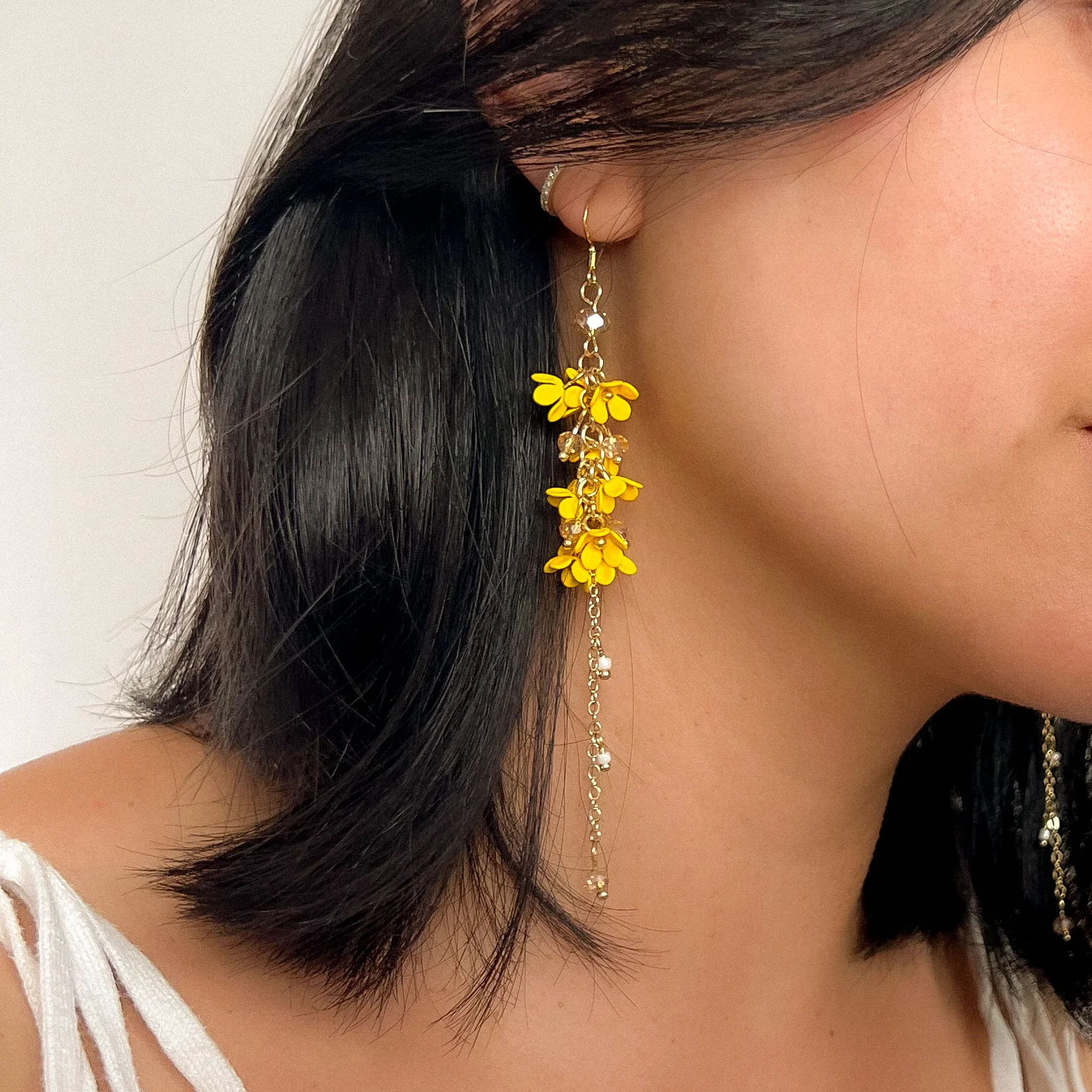Angelica Flower Drop Earrings - 4 Colors LAST CHANCE! - Image 5