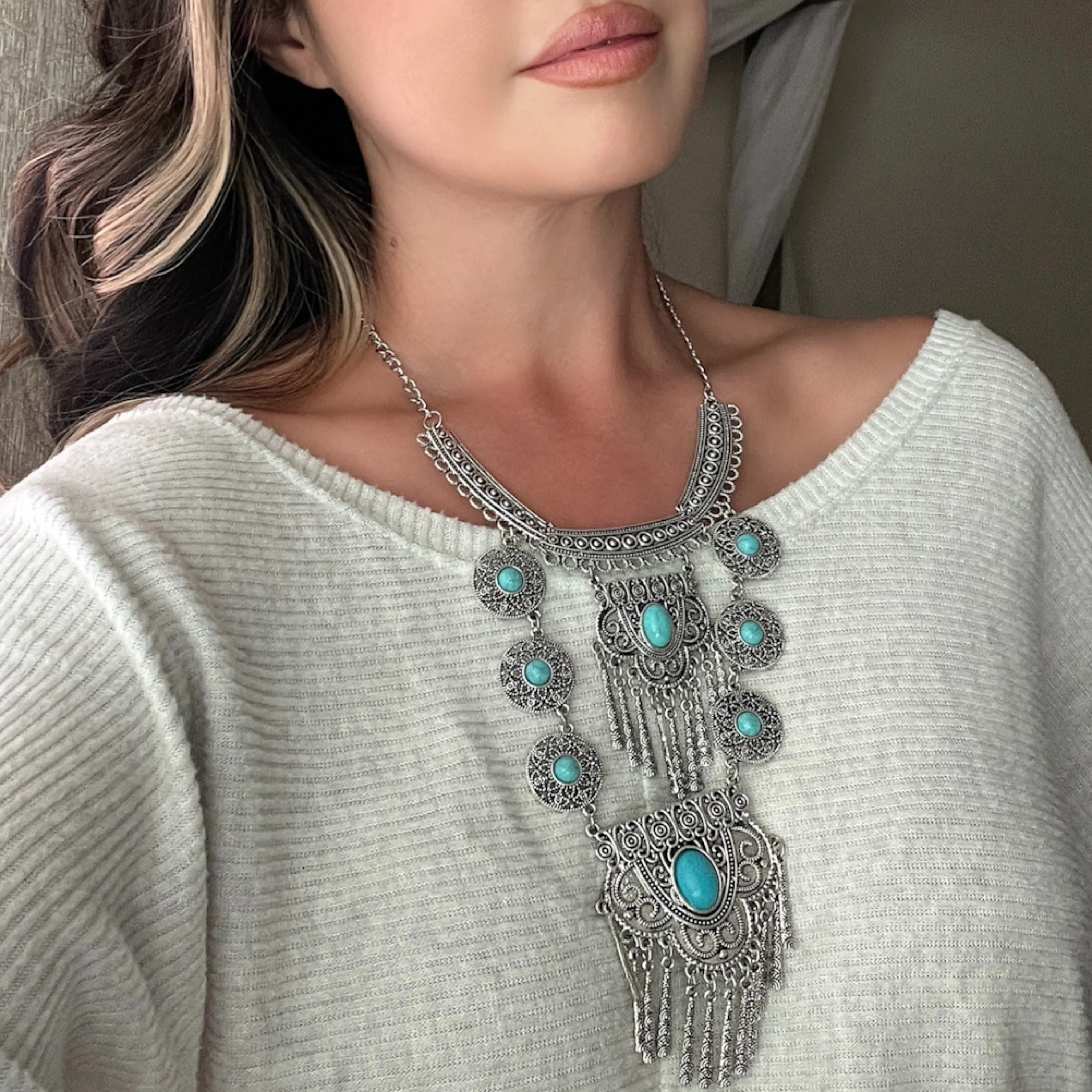 Ara Boho Statement Necklace - 3 Colors! - Image 12