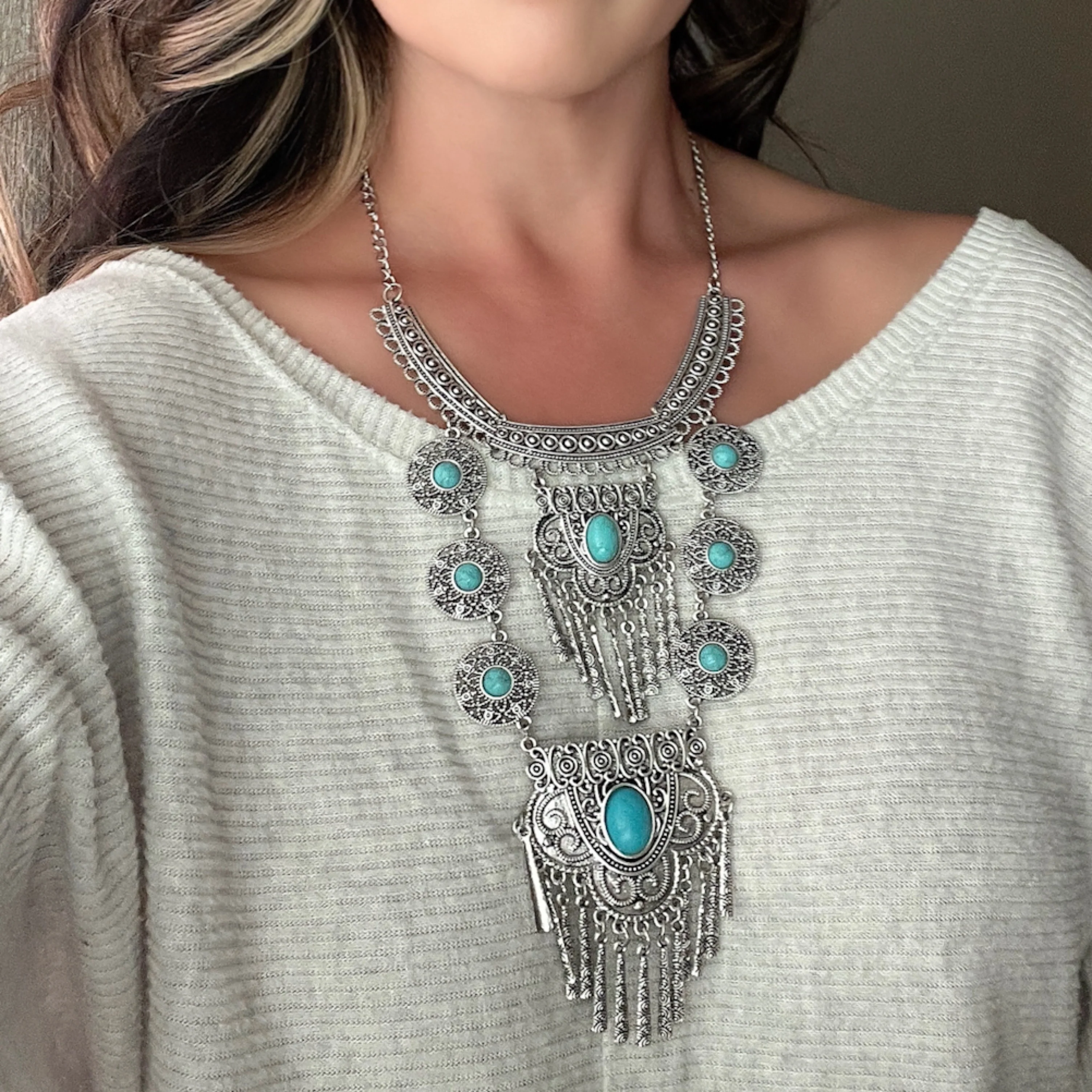 Ara Boho Statement Necklace - 3 Colors! - Image 9
