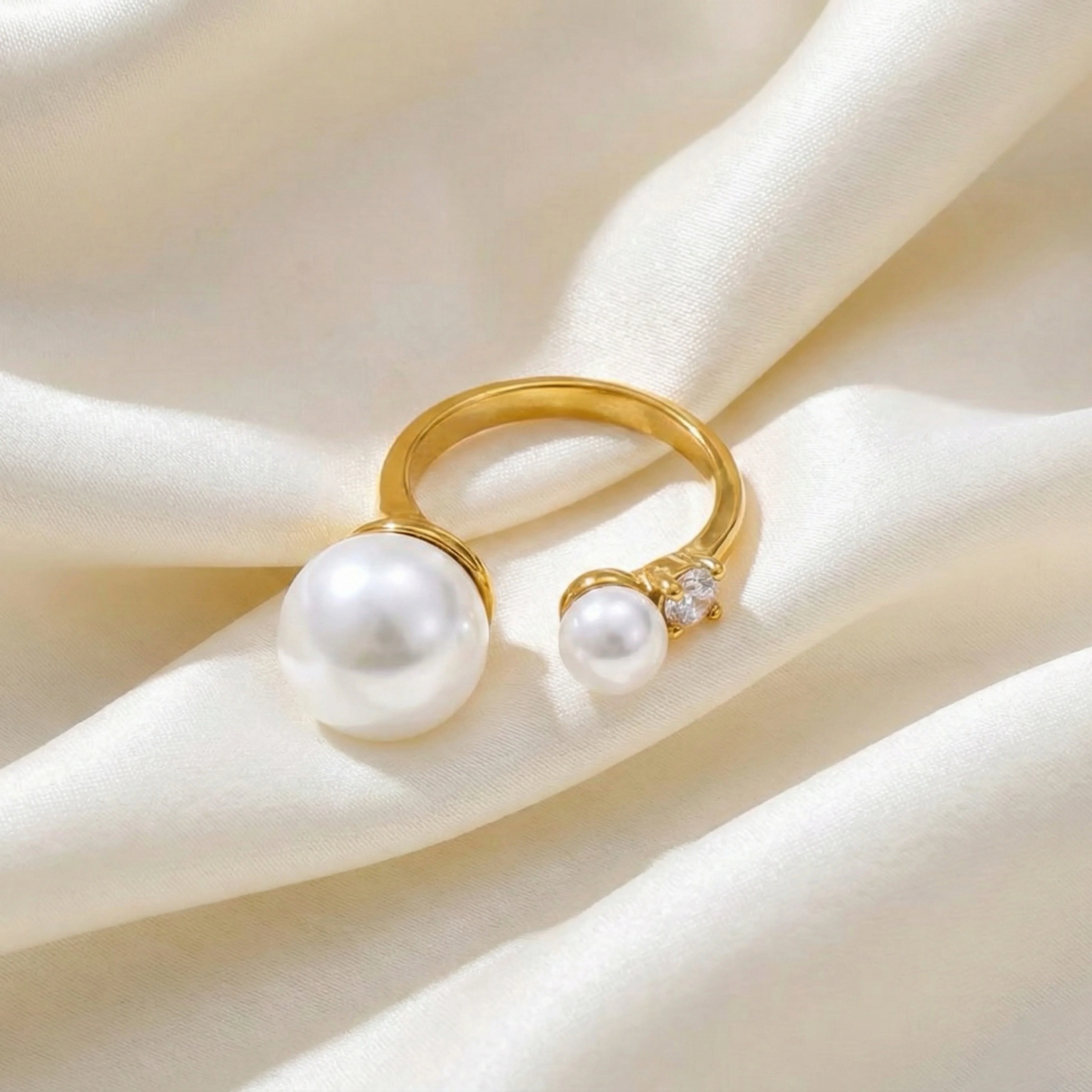 Arista Open Pearl Ring - Image 13