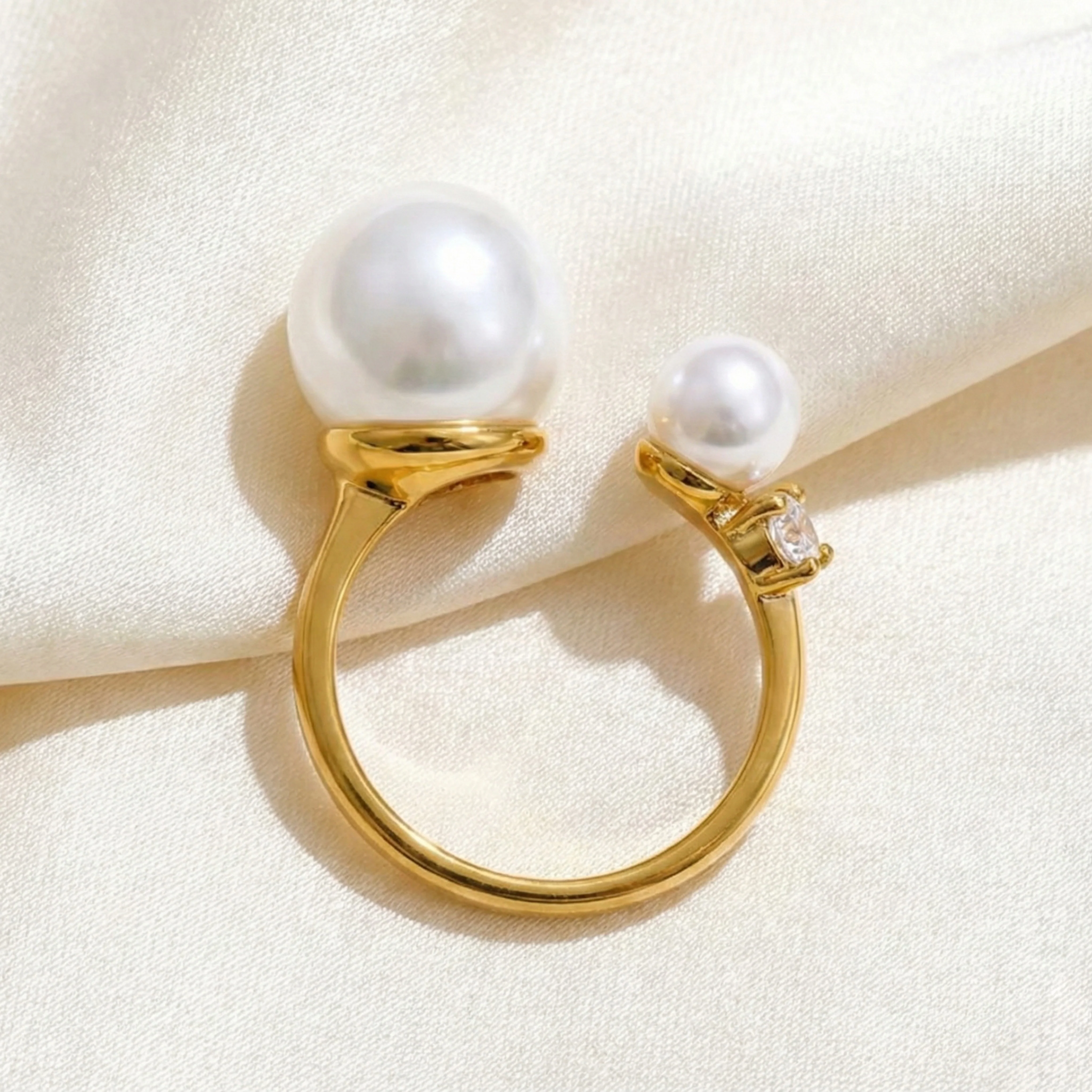 Arista Open Pearl Ring - Image 14