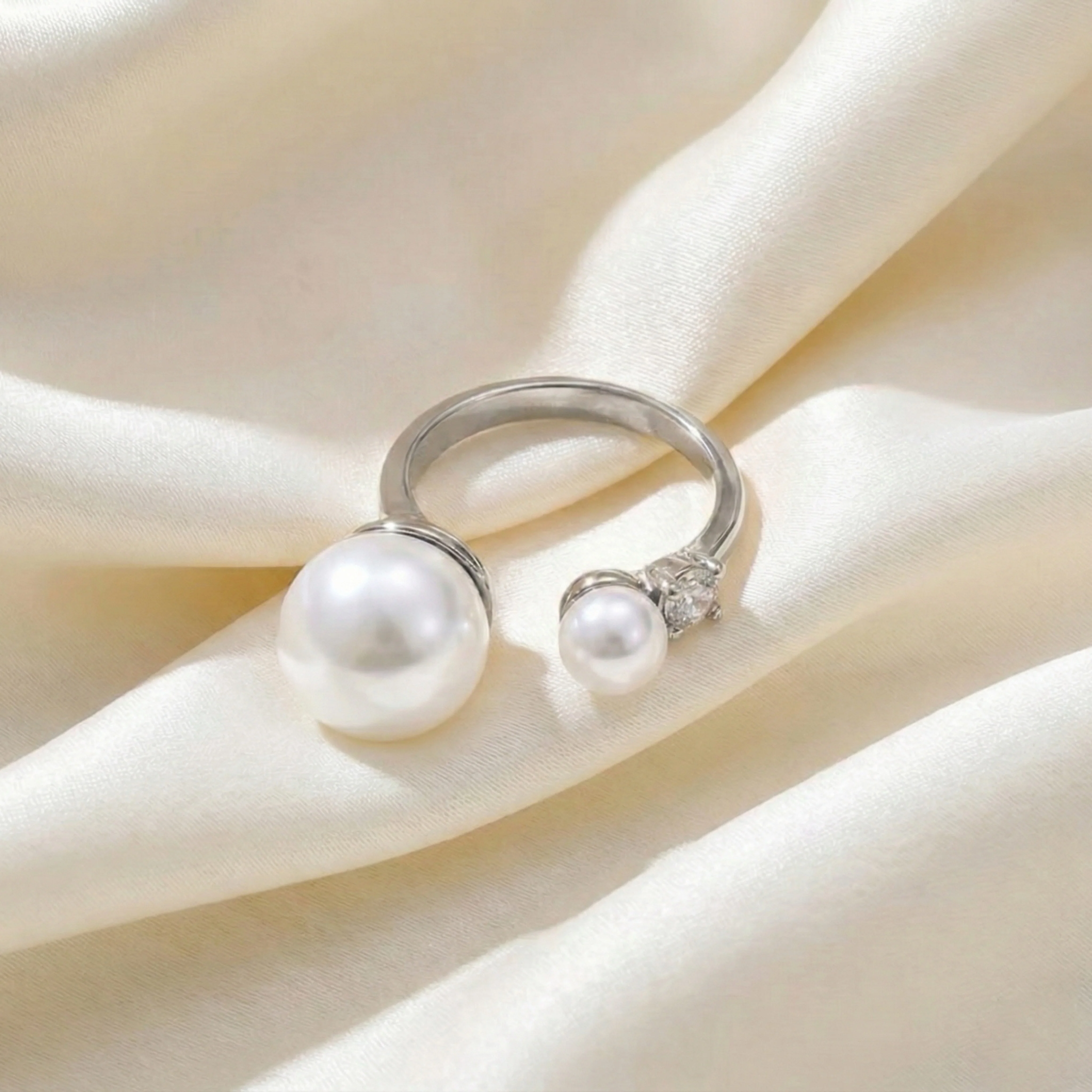 Arista Open Pearl Ring - Image 15