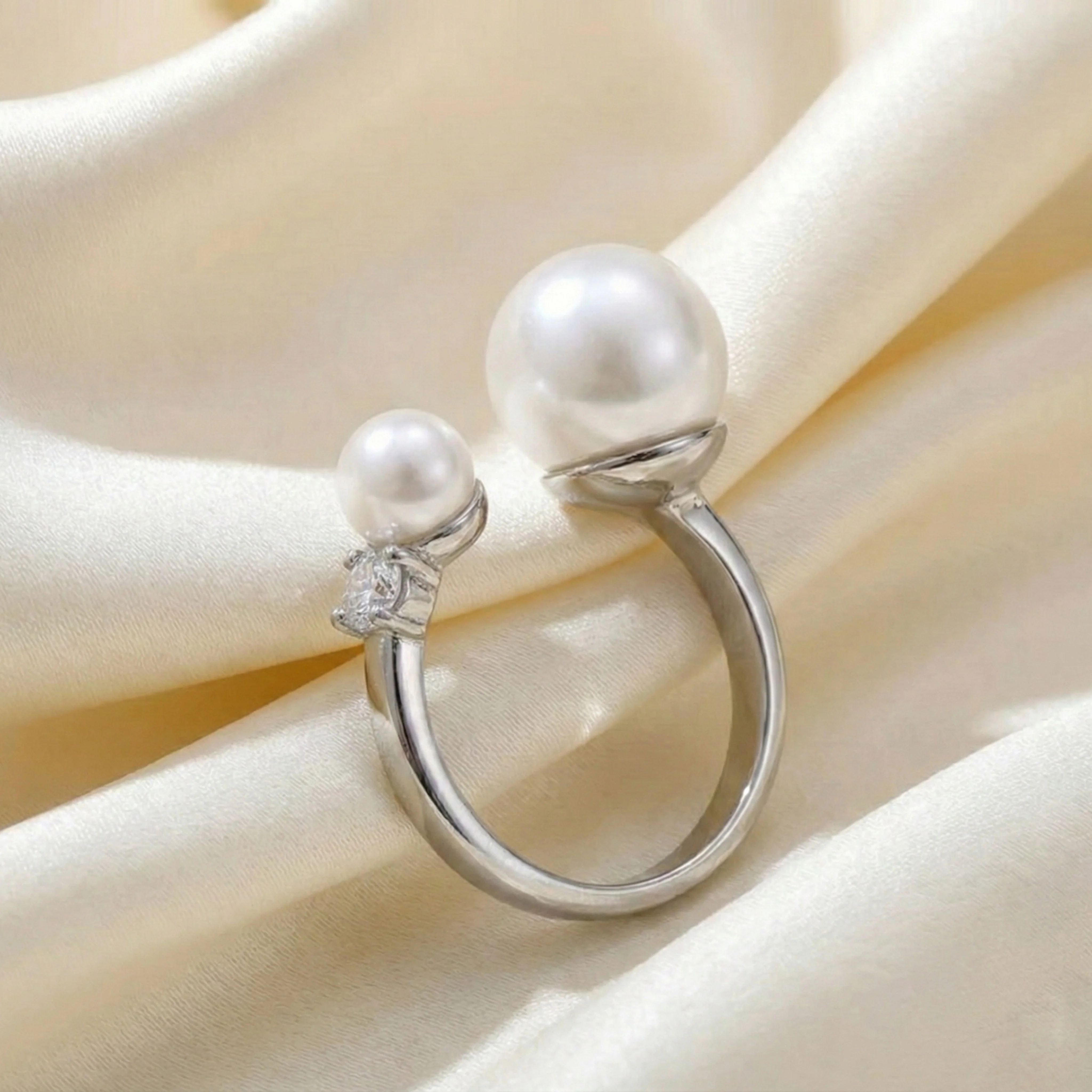 Arista Open Pearl Ring - Image 16