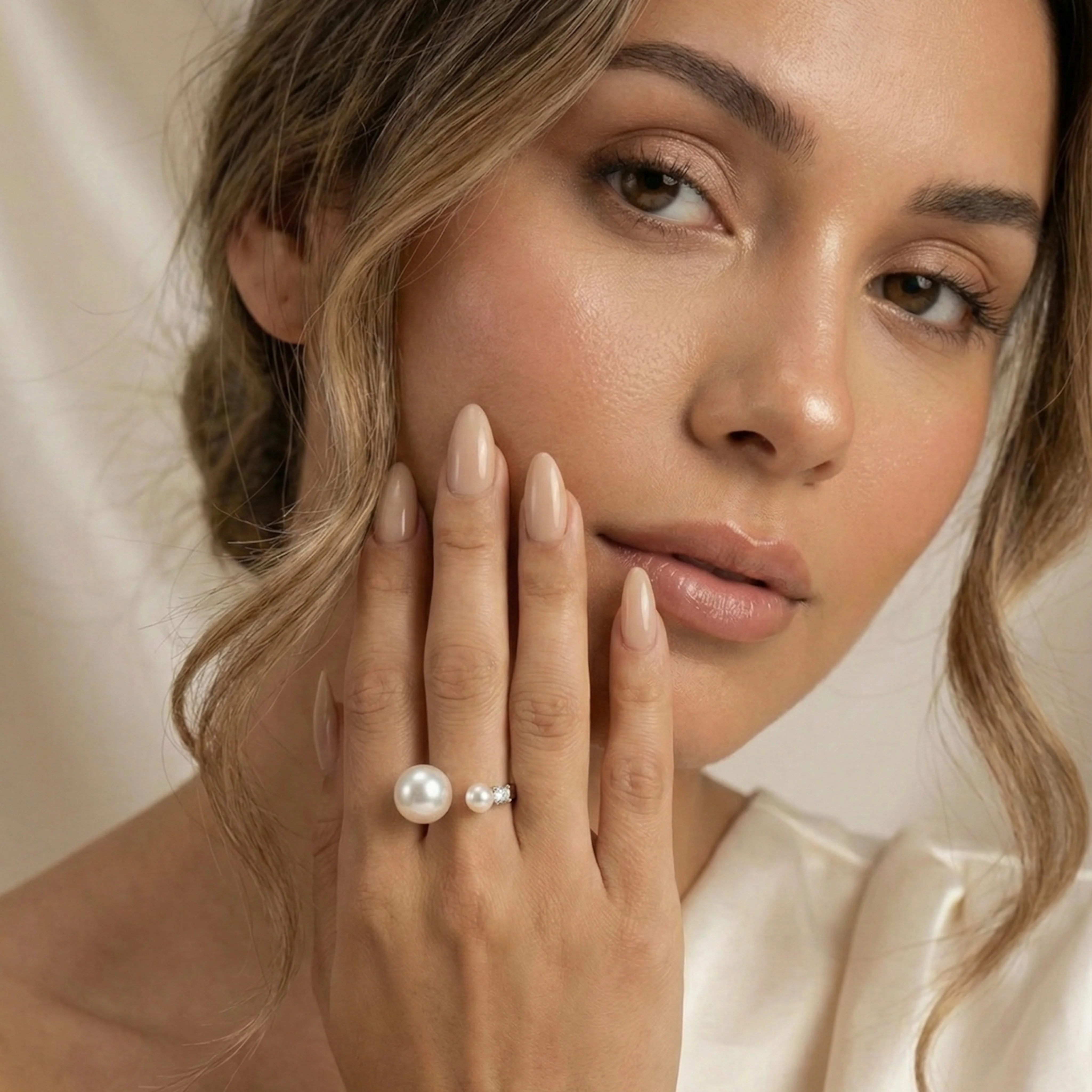 Arista Open Pearl Ring - Image 3