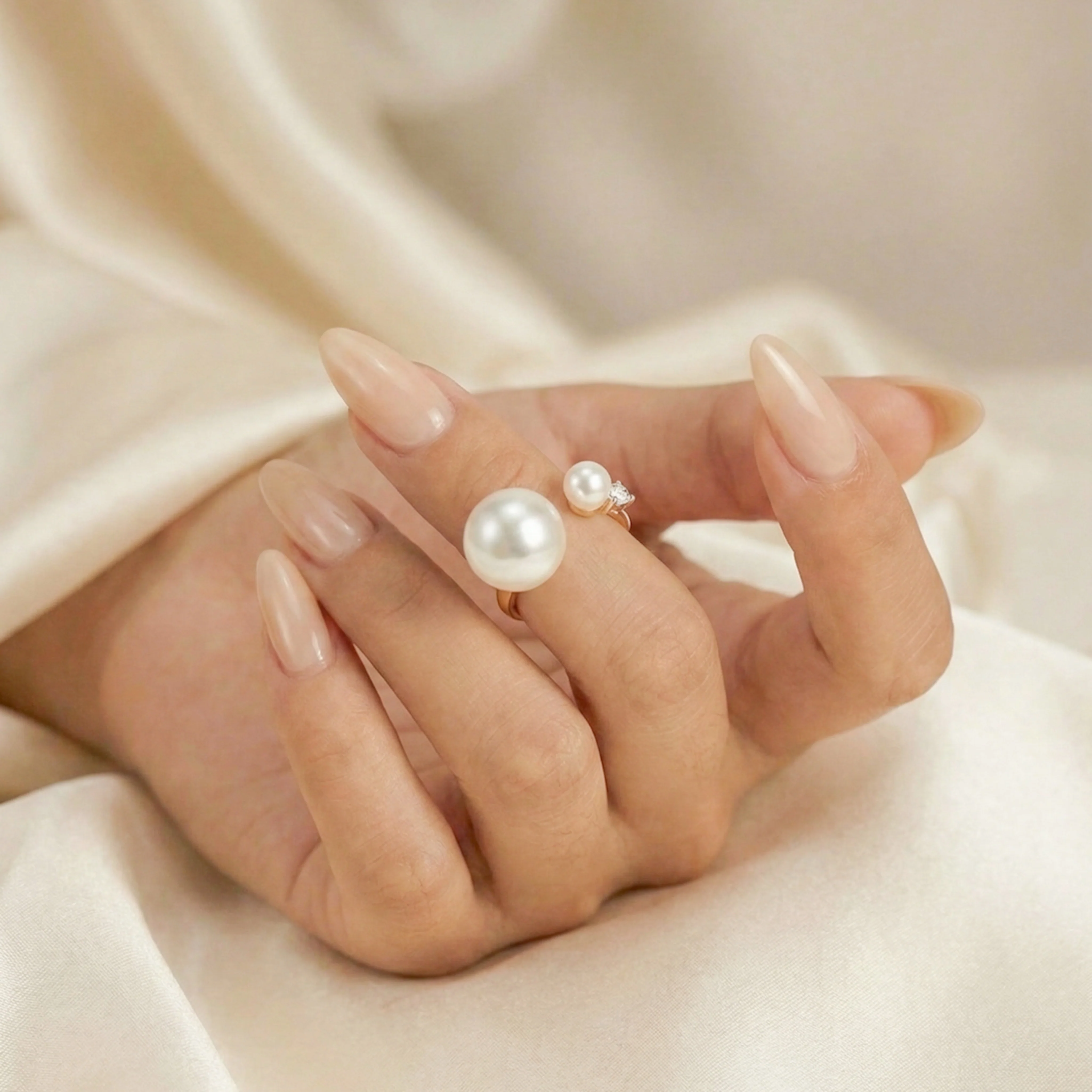 Arista Open Pearl Ring - Image 6