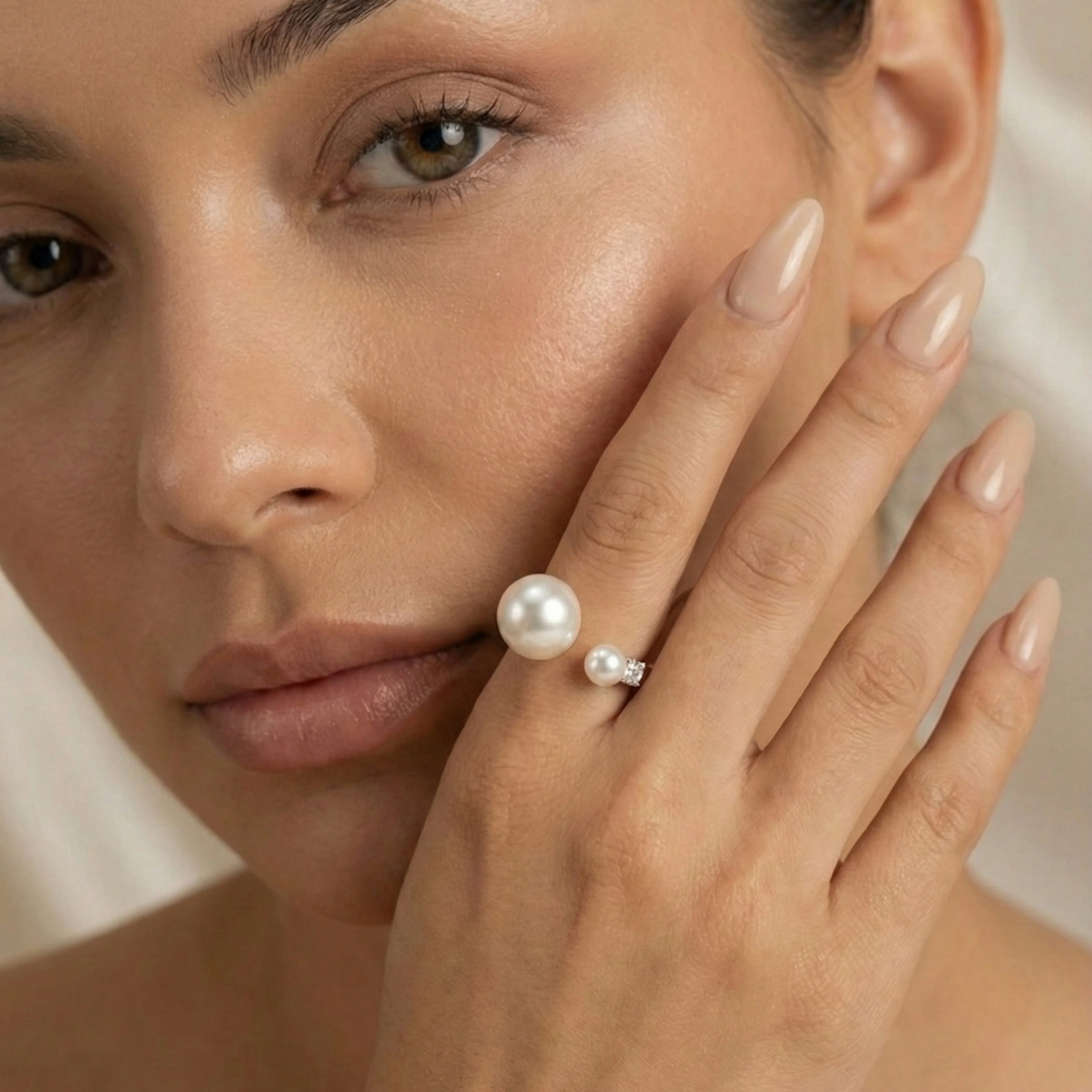 Arista Open Pearl Ring - Image 8
