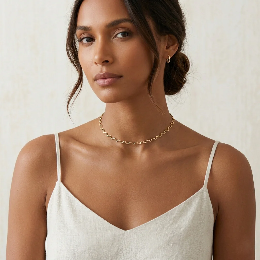 Aura Ripple Chain Necklace - Image 4