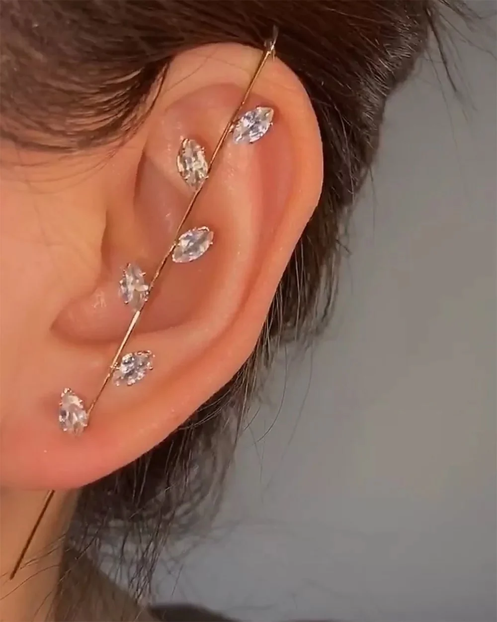 Azalea Leaves Ear Hook / Ear Cuff - LAST CHANCE! - Image 5