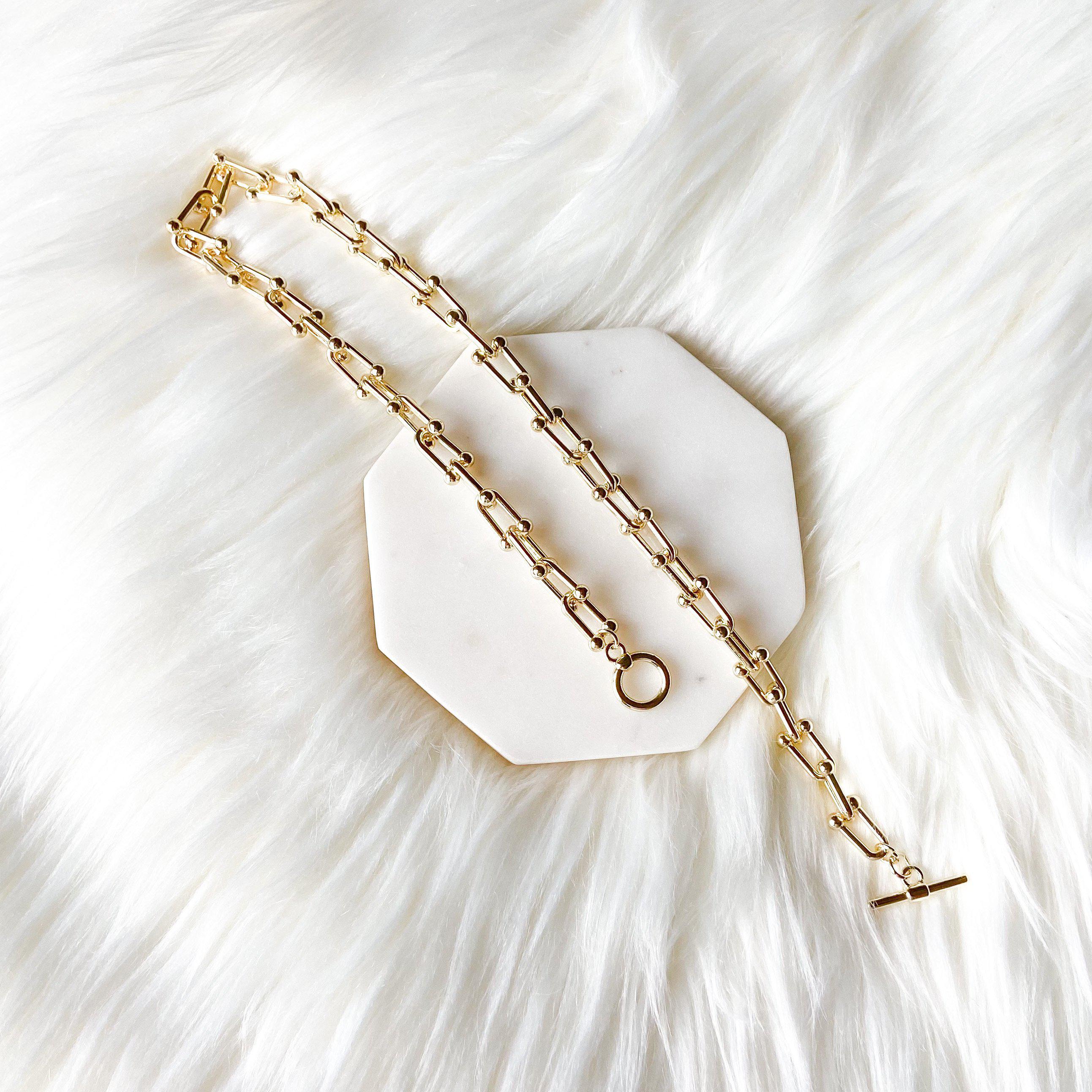 Bar-Belle Chain Link Necklace - LAST CHANCE / FINAL SALE - Image 2
