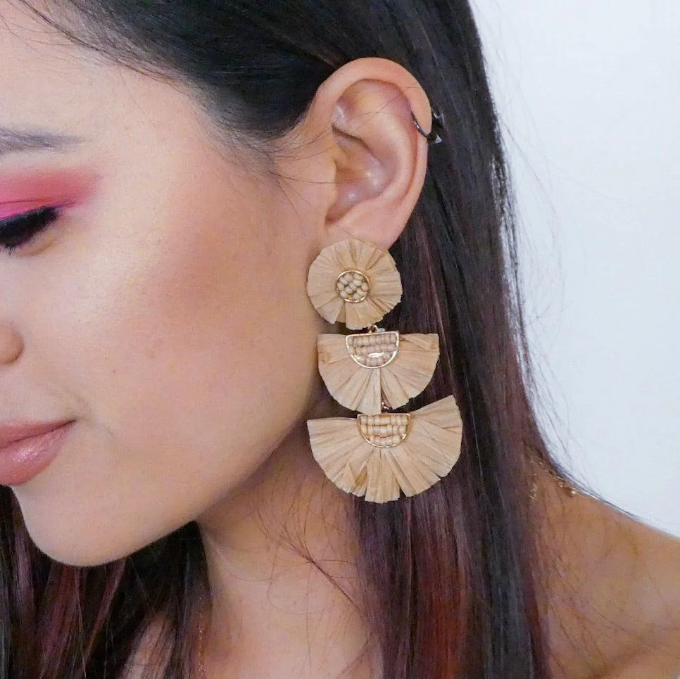 Bellini Raffia Statement Earrings - LAST CHANCE! - Image 3