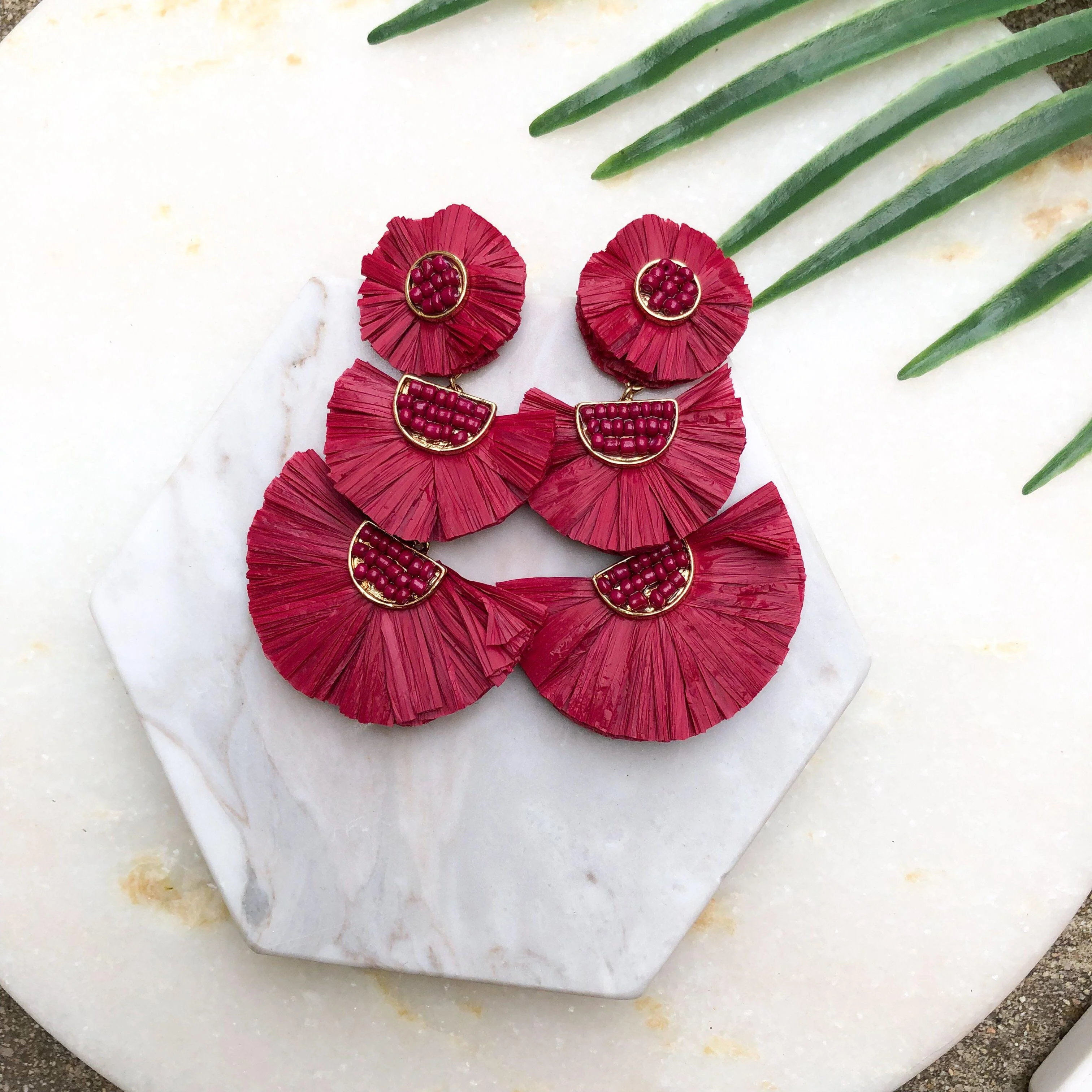 Bellini Raffia Statement Earrings - LAST CHANCE! - Image 35