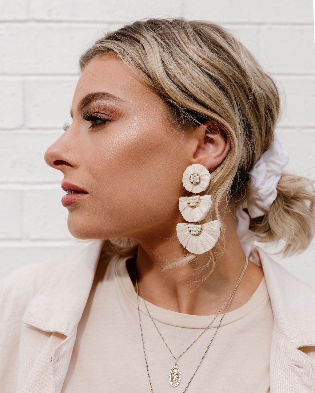 Bellini Raffia Statement Earrings - LAST CHANCE! - Image 6