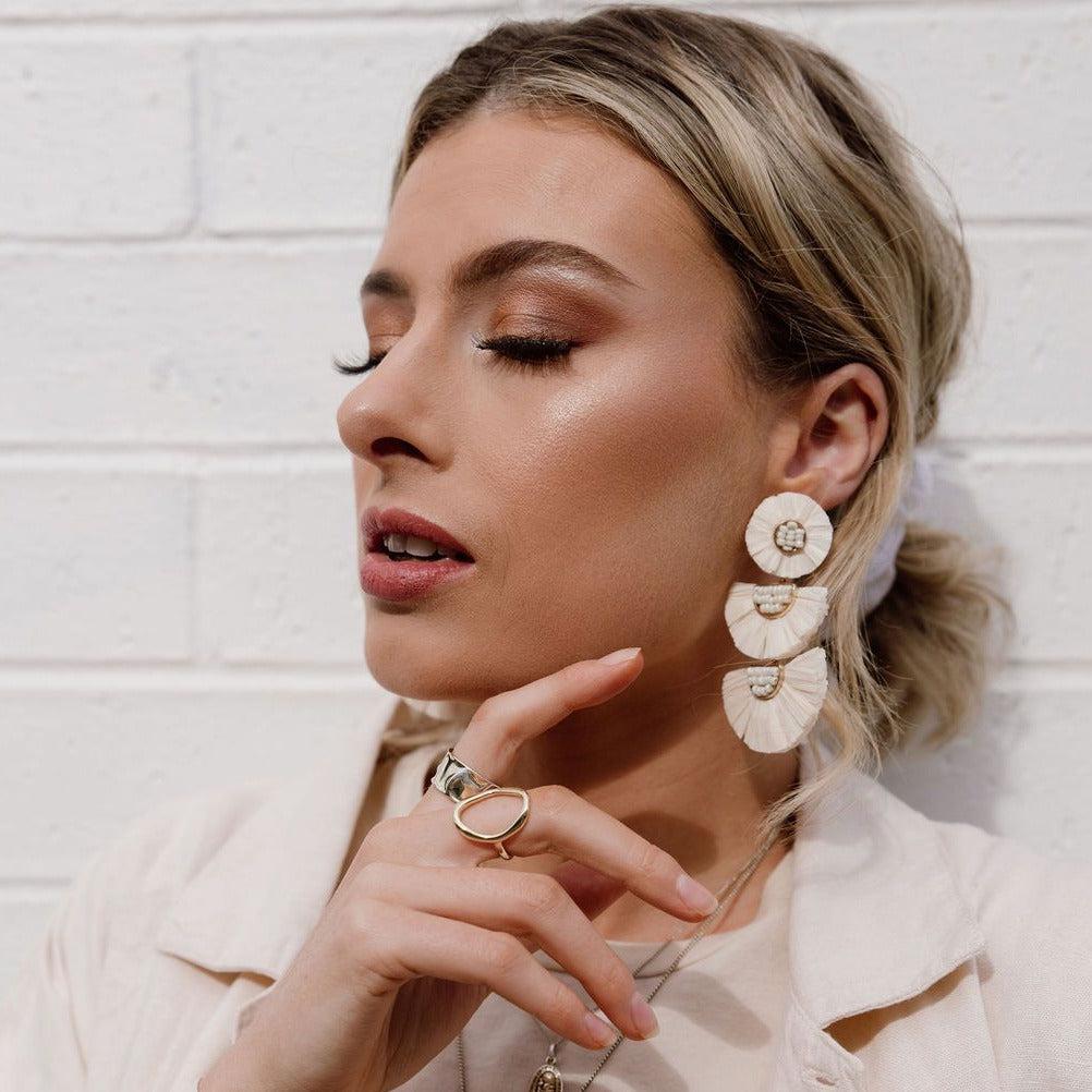 Bellini Raffia Statement Earrings - LAST CHANCE! - Image 7