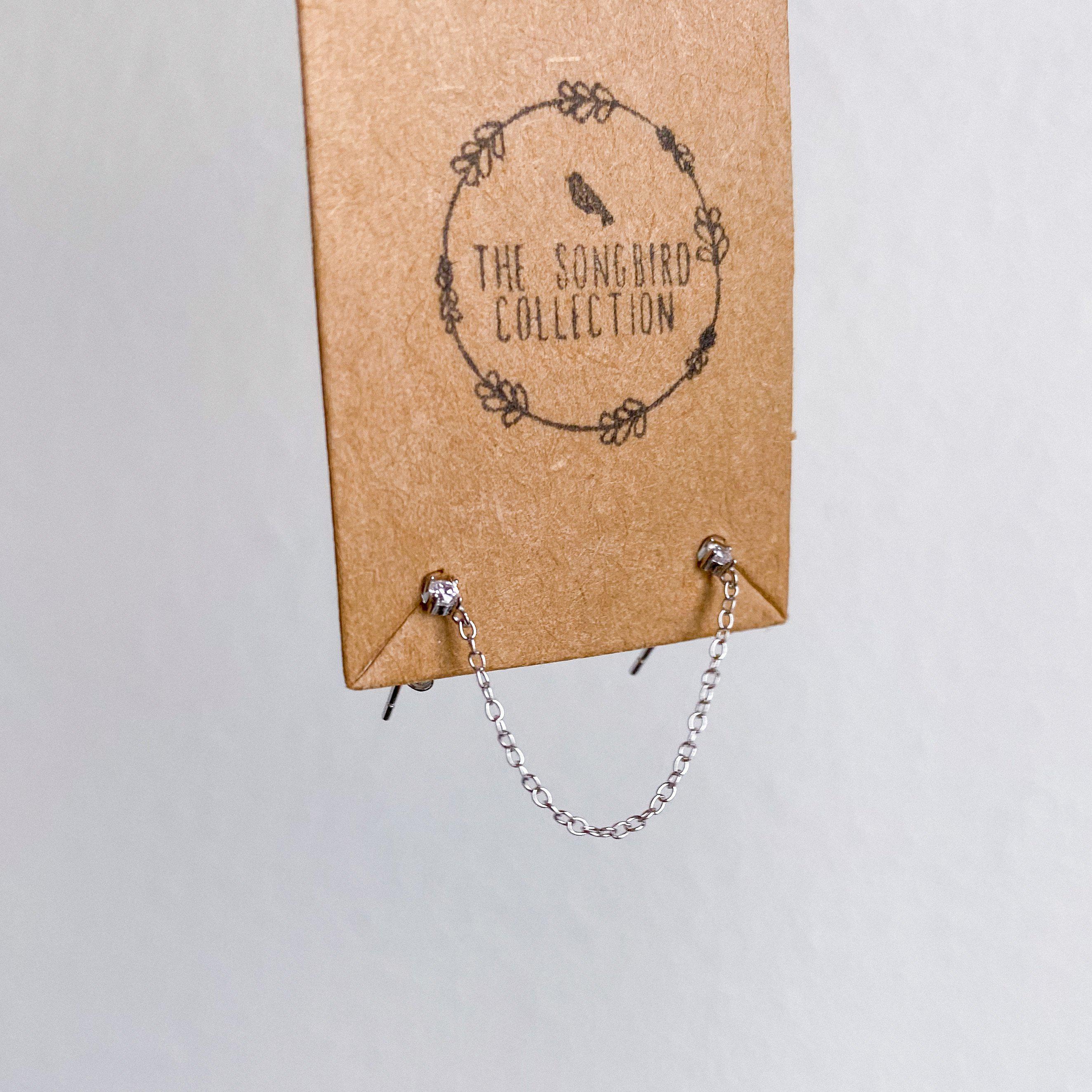 Billie Chain Link Studs - 925 Sterling Silver - Image 6