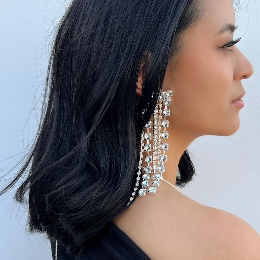Boa Rhinestone Duster Earrings - Image 12
