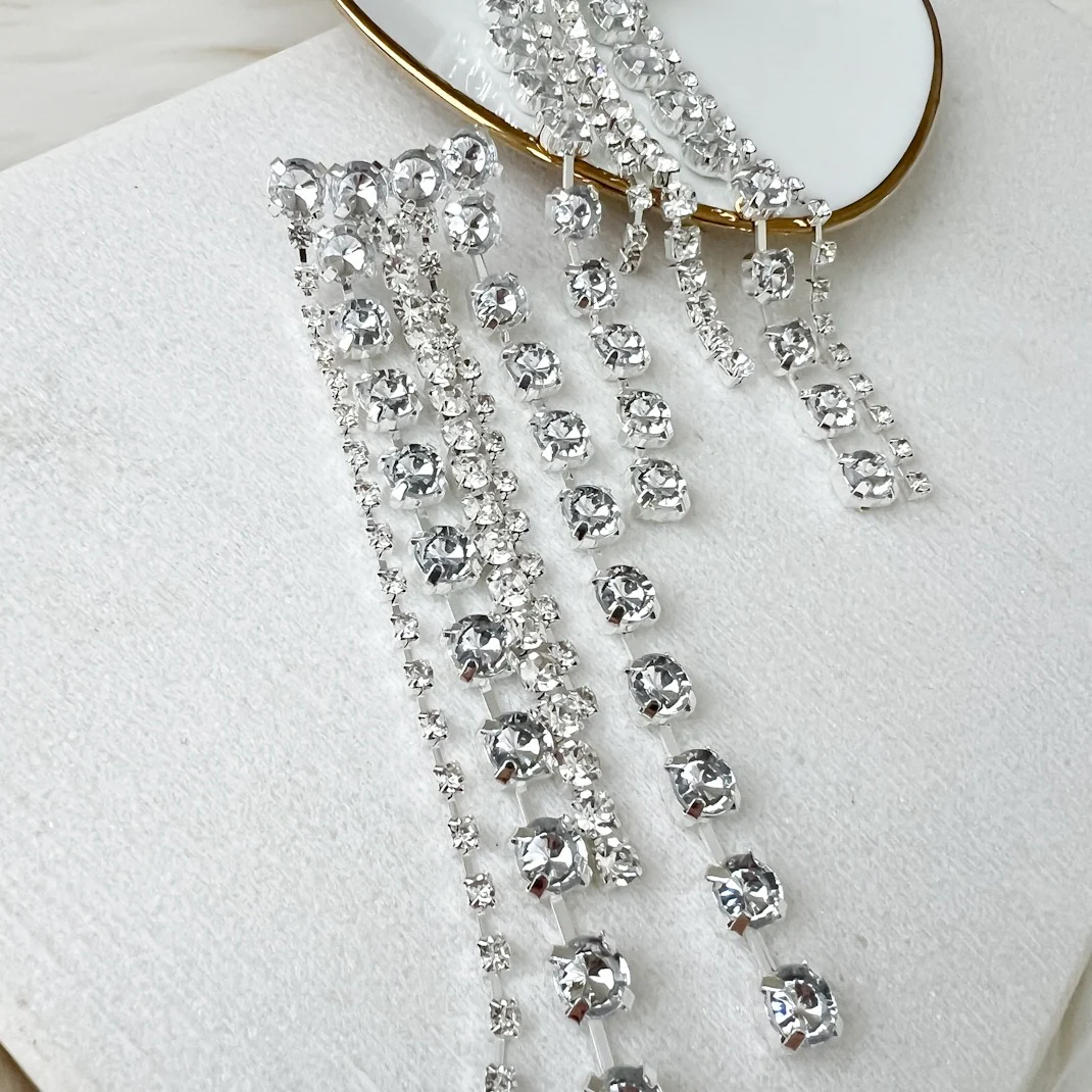 Boa Rhinestone Duster Earrings - Image 14
