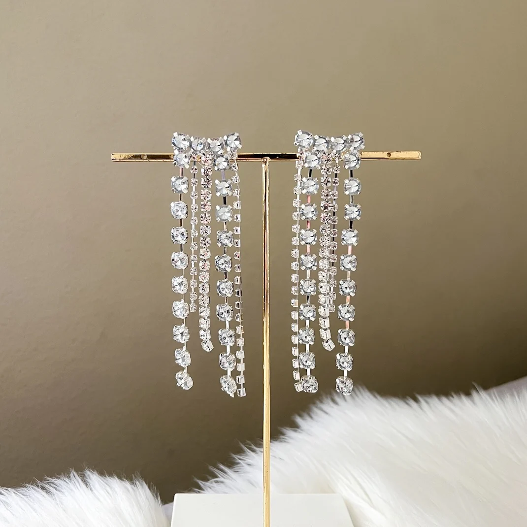Boa Rhinestone Duster Earrings - Image 17
