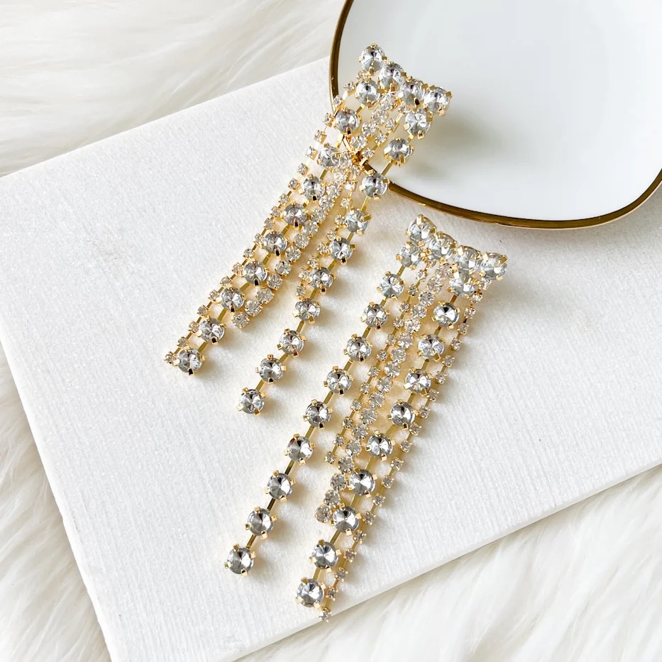 Boa Rhinestone Duster Earrings - Image 18