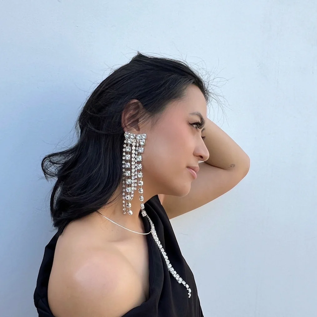 Boa Rhinestone Duster Earrings - Image 6