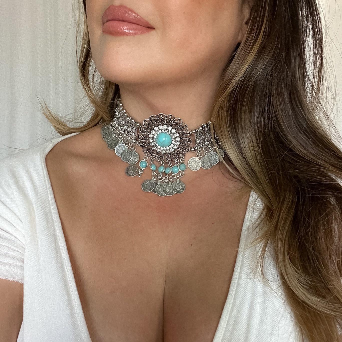 Boho Flower Statement Choker - 4 Colors - Image 17