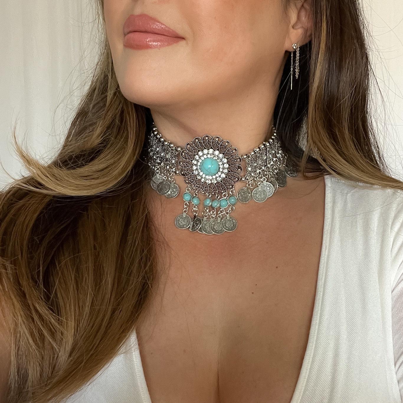 Boho Flower Statement Choker - 4 Colors - Image 18