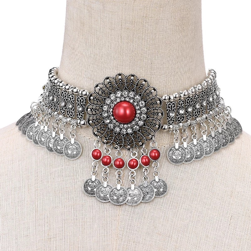 Boho Flower Statement Choker - 4 Colors - Image 21