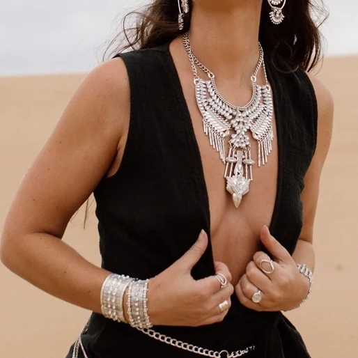 Calista Maxi Statement Necklace - Image 4