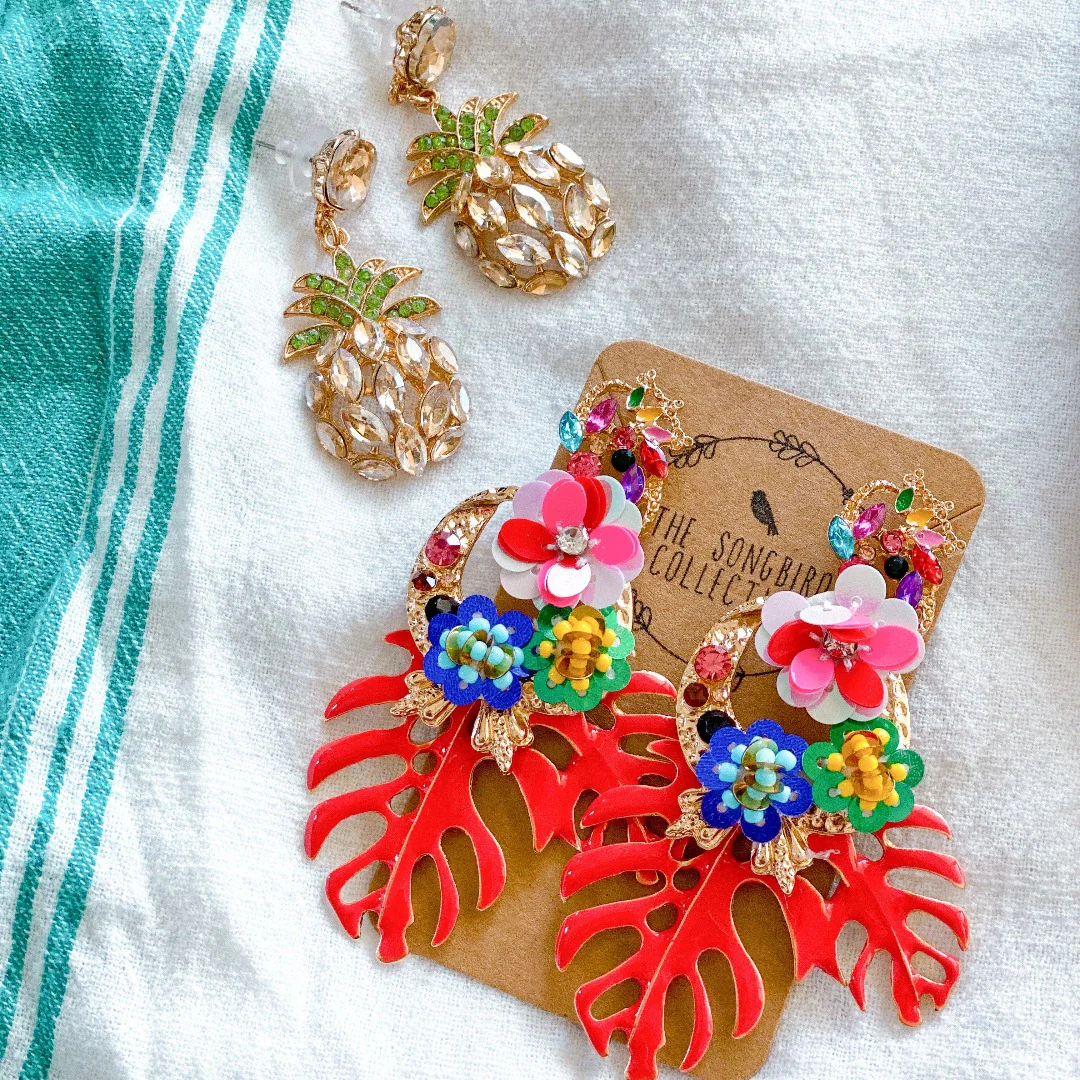 Caribbean Palm Leaf Earrings - 6 Colors LAST CHANCE! - Image 14