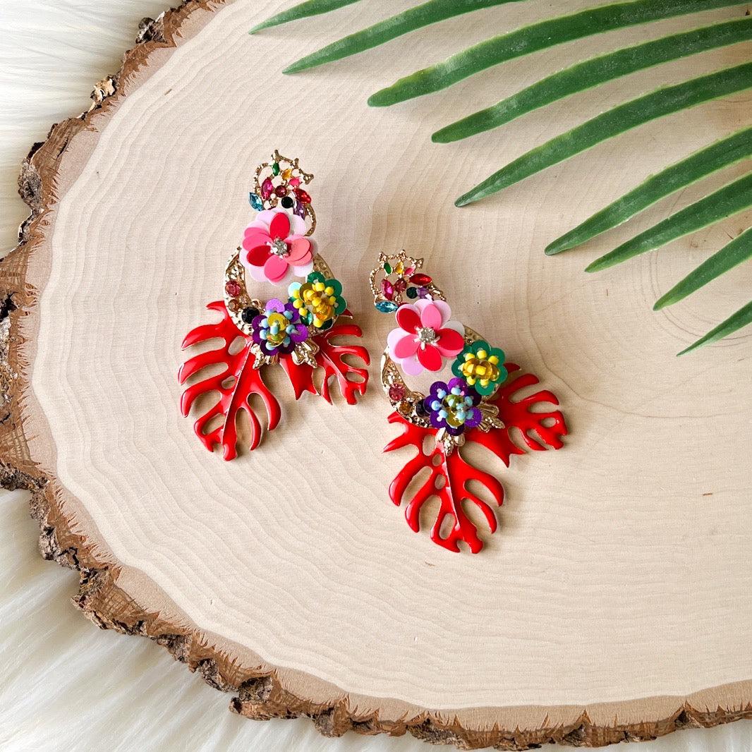 Caribbean Palm Leaf Earrings - 6 Colors LAST CHANCE! - Image 8