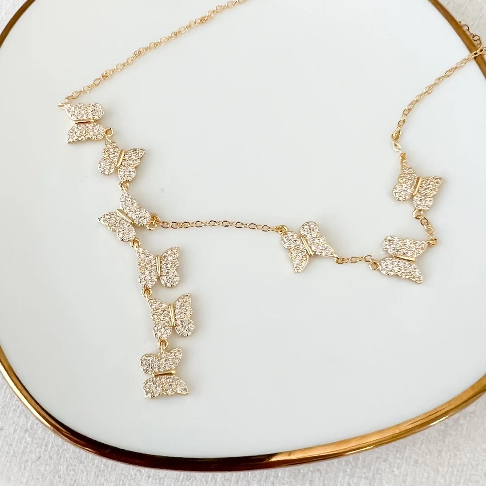 Cascading Butterflies Lariat Necklace - Image 10