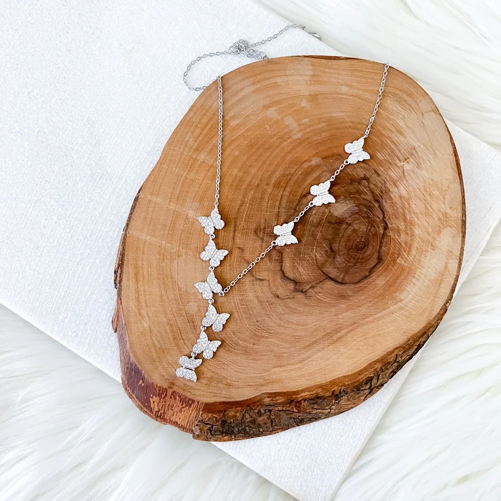 Cascading Butterflies Lariat Necklace - Image 15