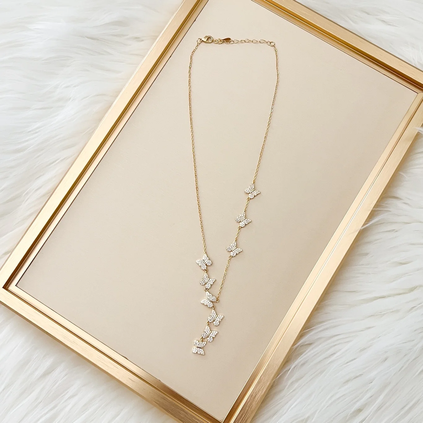 Cascading Butterflies Lariat Necklace - Image 16
