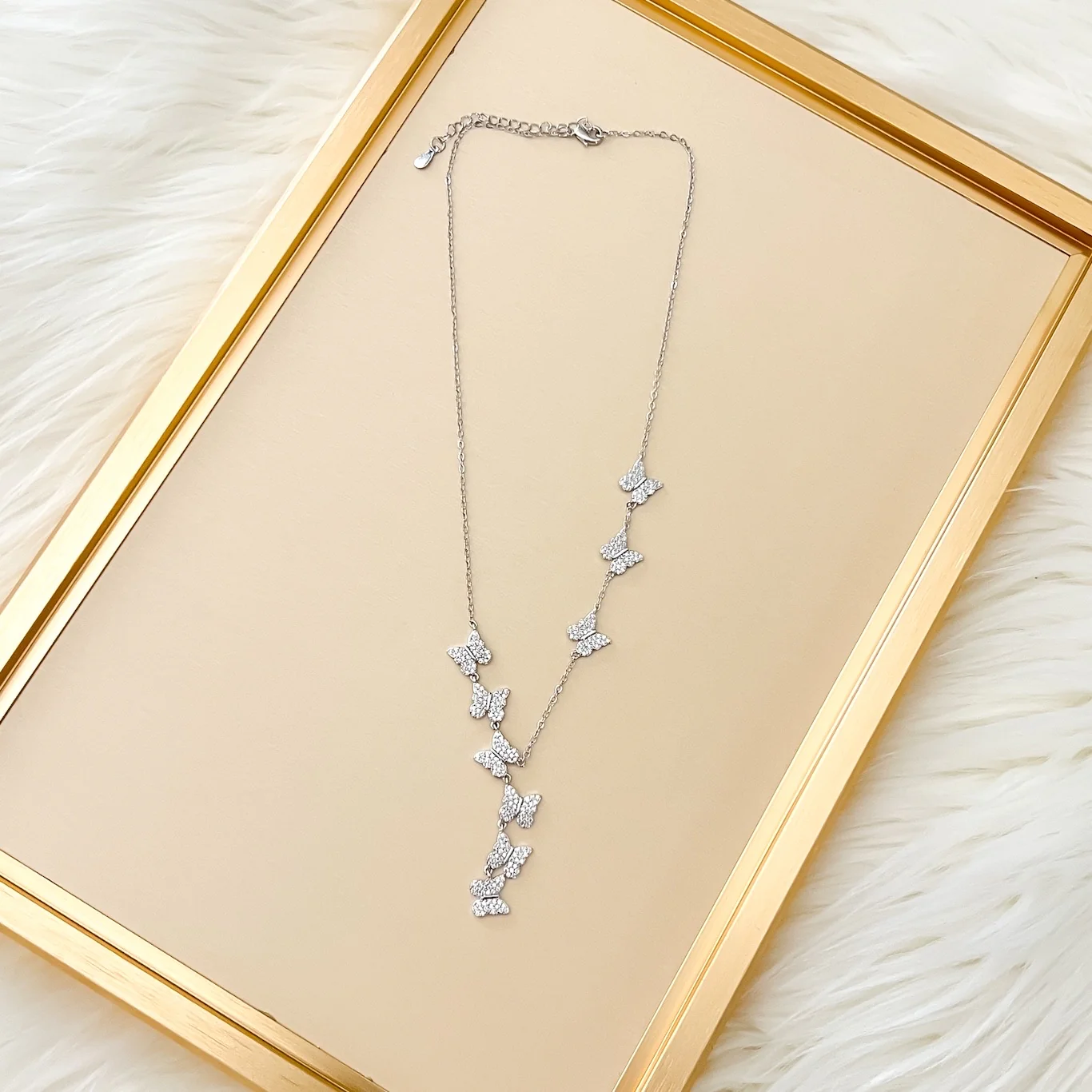 Cascading Butterflies Lariat Necklace - Image 17