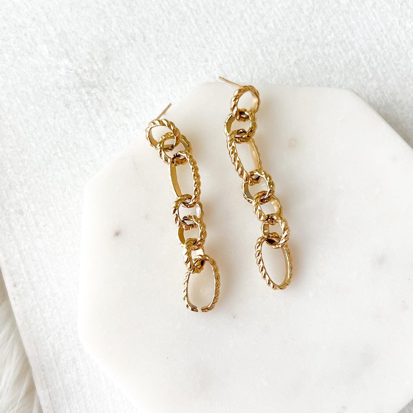 Charlotte Chain Link Earrings - LAST CHANCE! - Image 3
