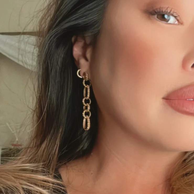 Charlotte Chain Link Earrings - LAST CHANCE! - Image 6