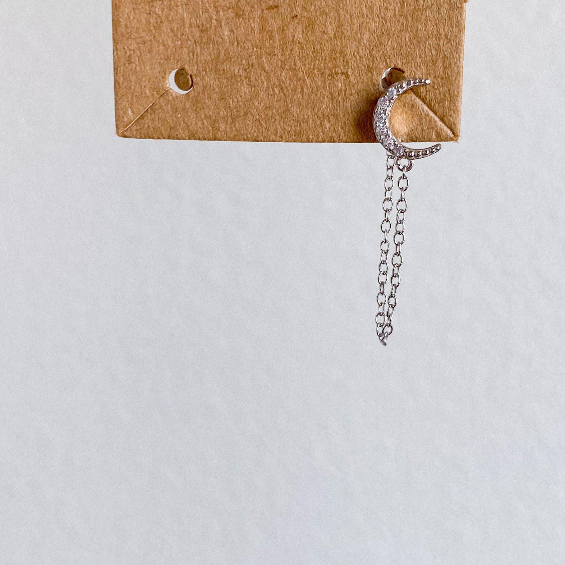 Cielo Chain Huggie Earring - LAST CHANCE! - Image 6