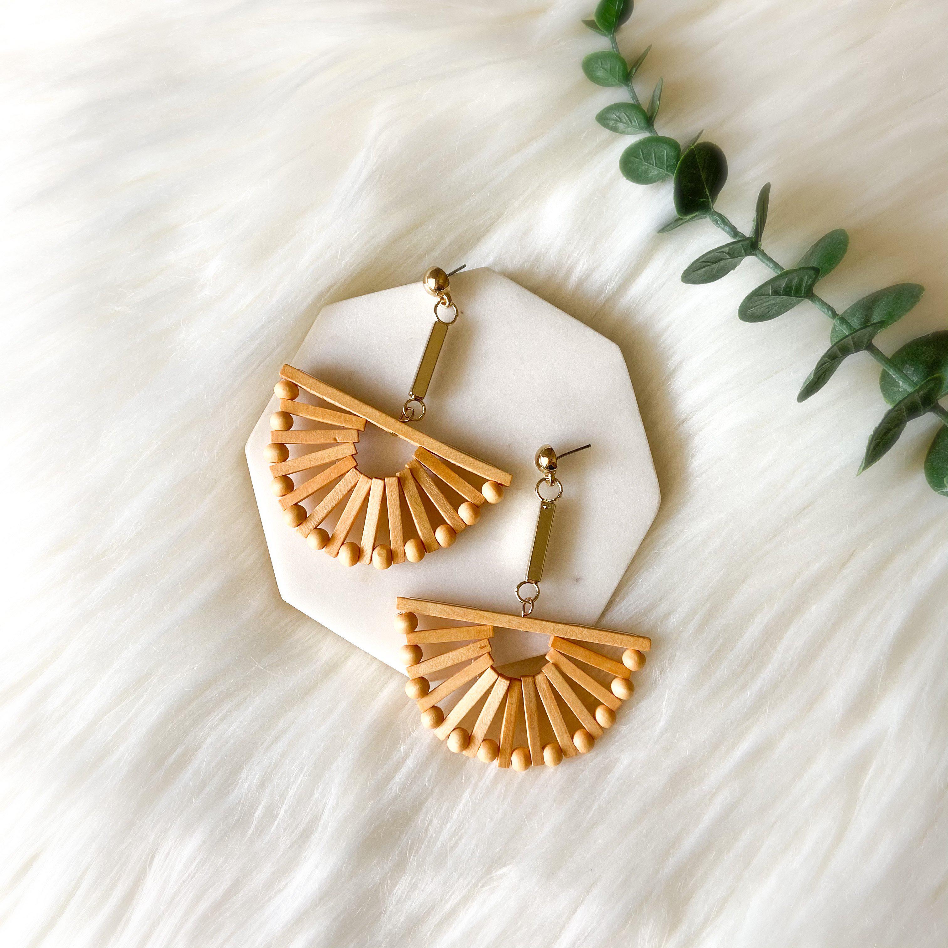 Costa Rica Wooden Statement Earrings - LAST CHANCE! - Image 11