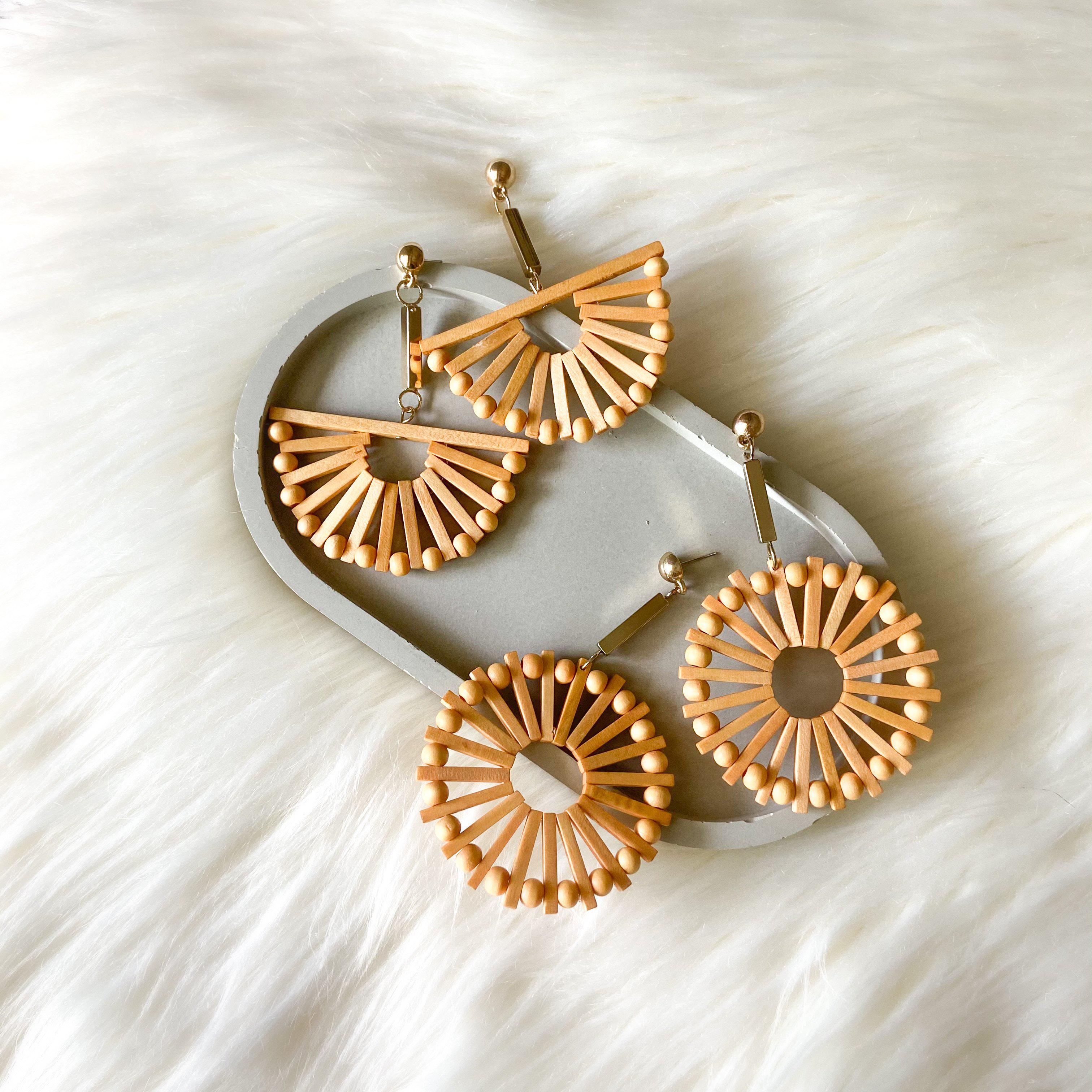 Costa Rica Wooden Statement Earrings - LAST CHANCE! - Image 12