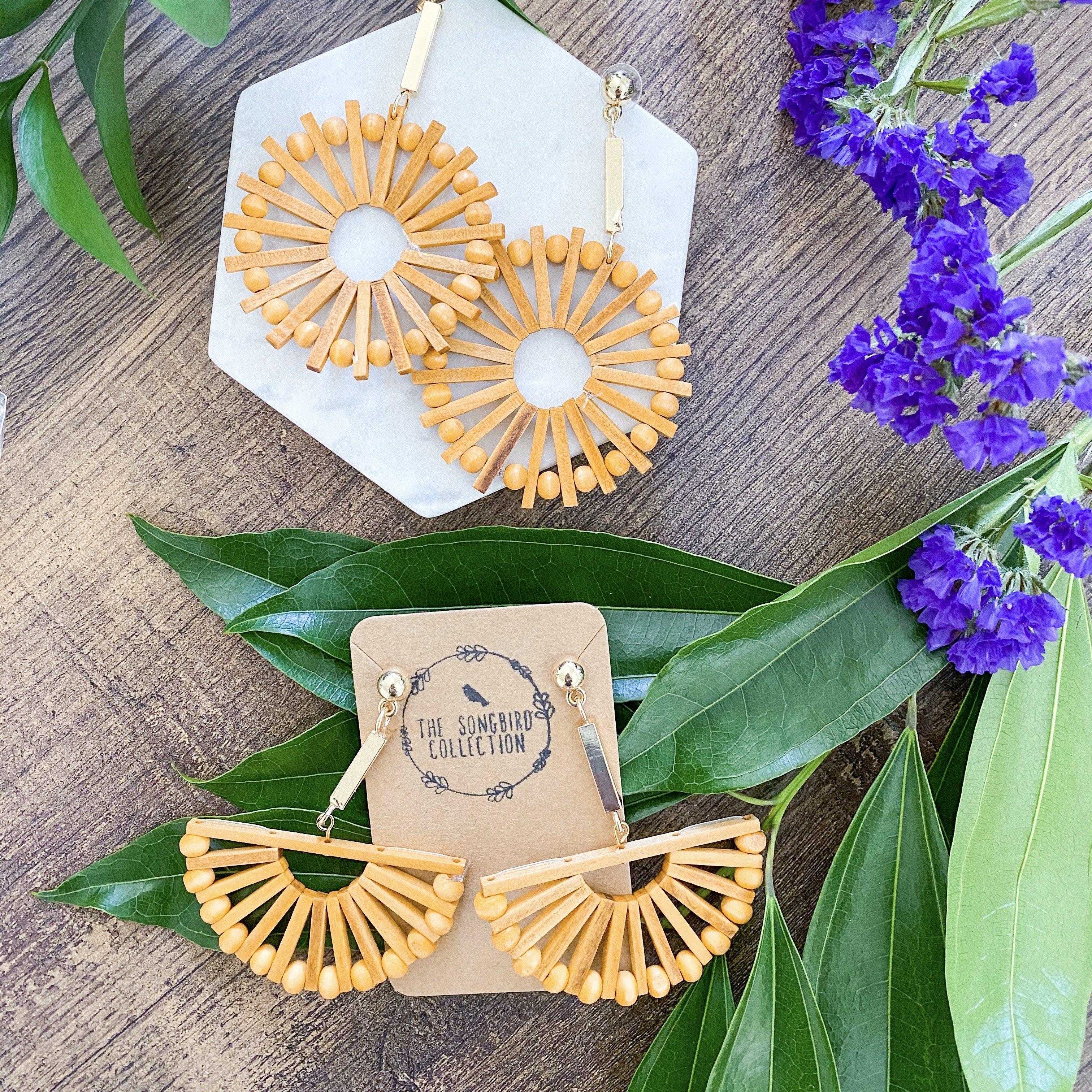 Costa Rica Wooden Statement Earrings - LAST CHANCE! - Image 14