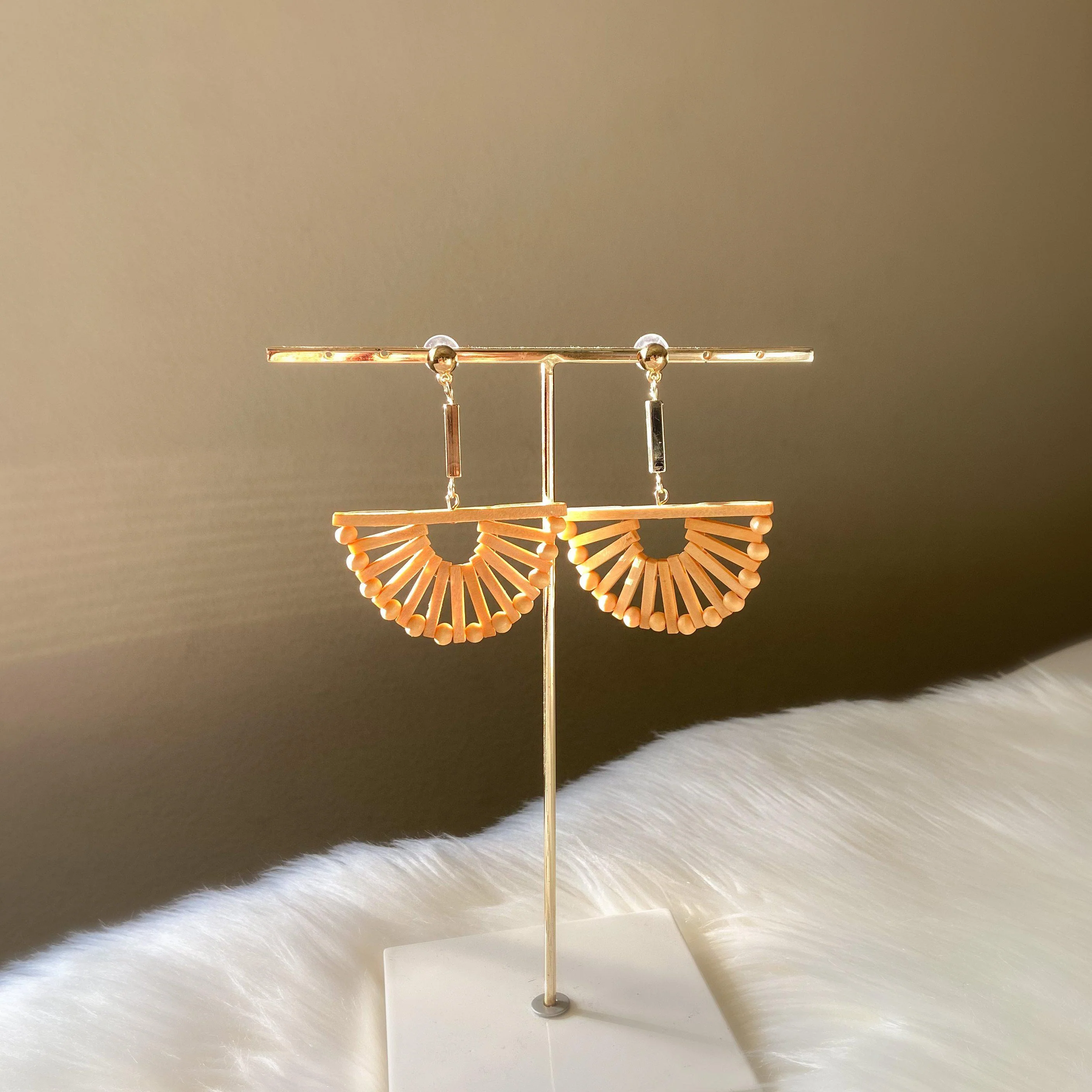 Costa Rica Wooden Statement Earrings - LAST CHANCE! - Image 4