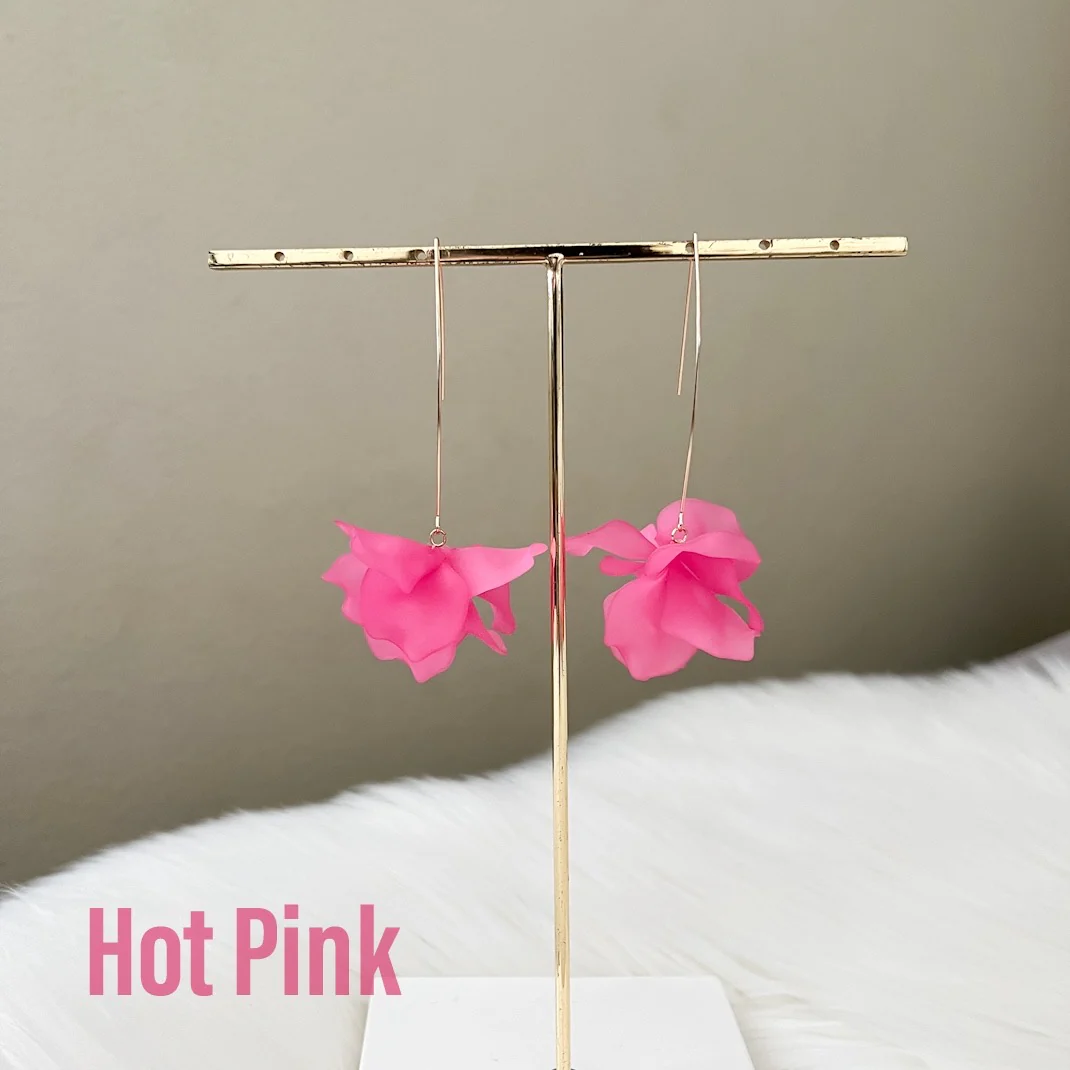 Cyclamen Petal Drop Earrings - 20 COLORS LAST CHANCE! - Image 15