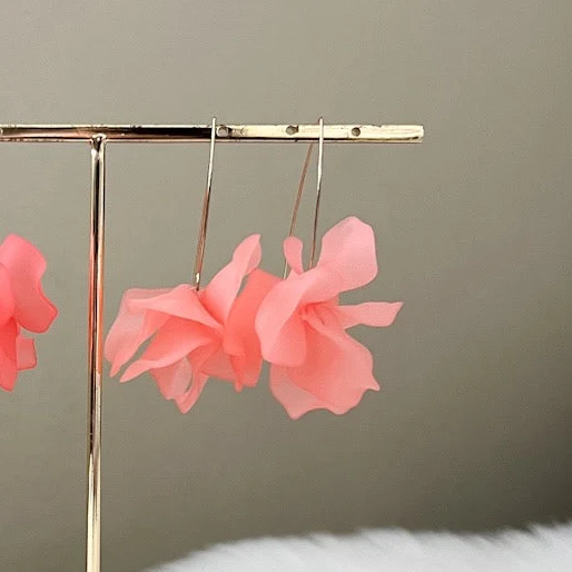 Cyclamen Petal Drop Earrings - 20 COLORS LAST CHANCE! - Image 30