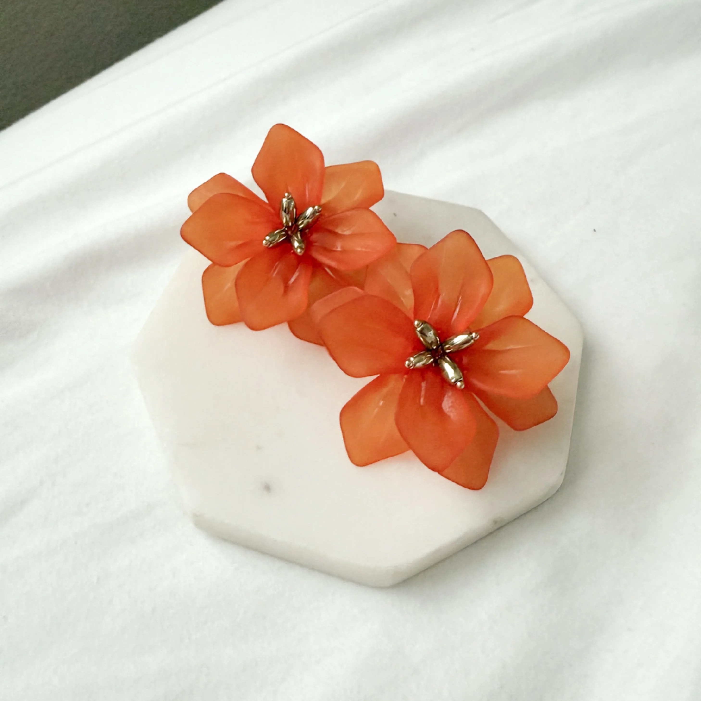 Dahlia Frosted Floral Earrings - 6 COLORS LAST CHANCE! - Image 11